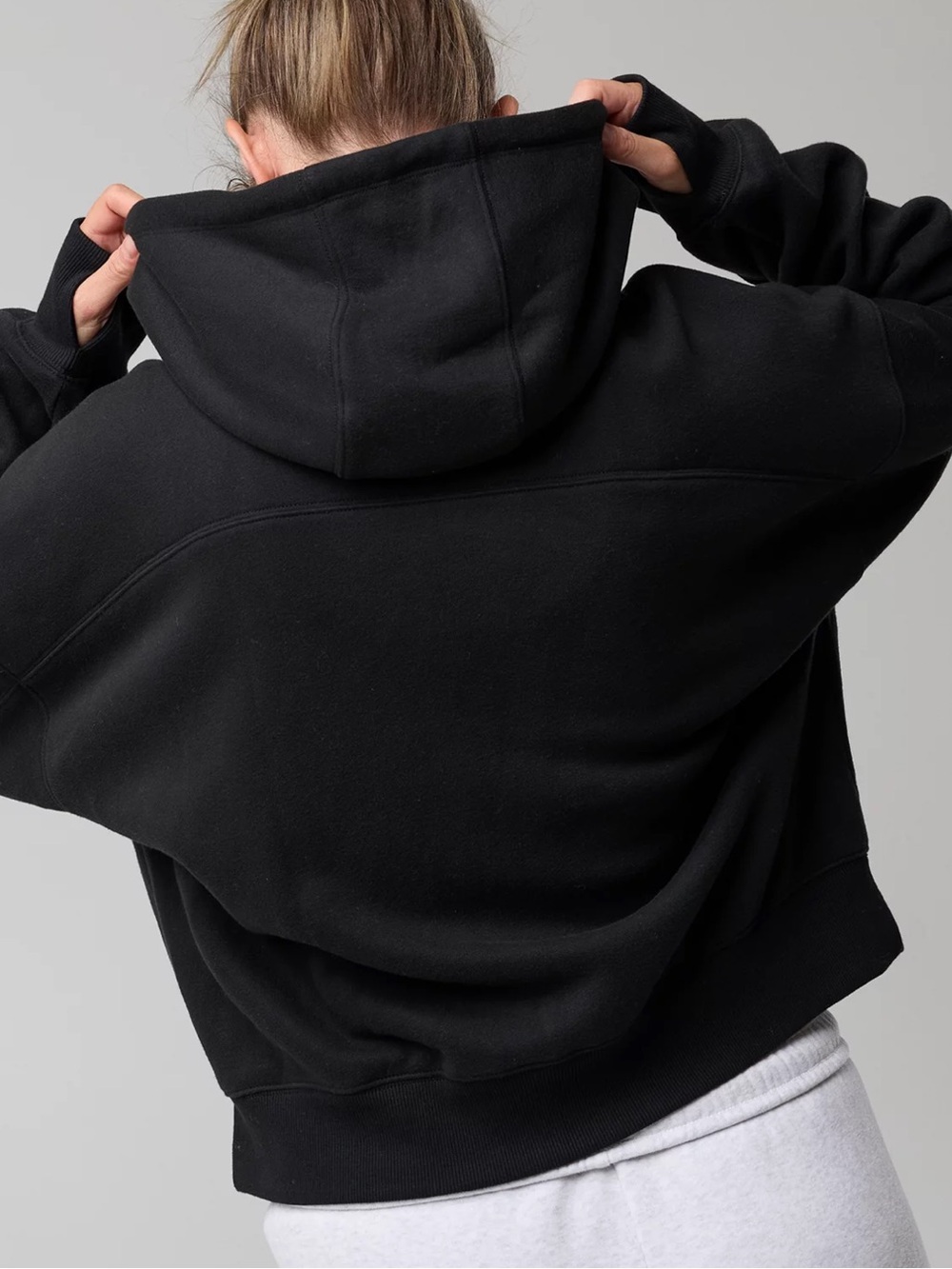 OFFLINE By Aerie Cloud Fleece Classic
Full Zip Sweatshirt | Black - Picture 2 of 3
